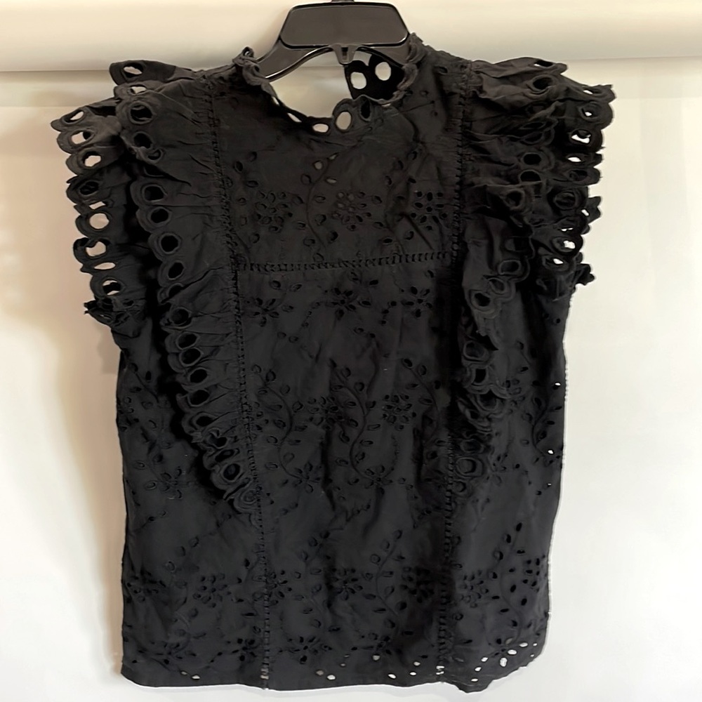 Express black cutout skimming top